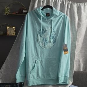 Lee Men's Light Blue Graphic Hoodie